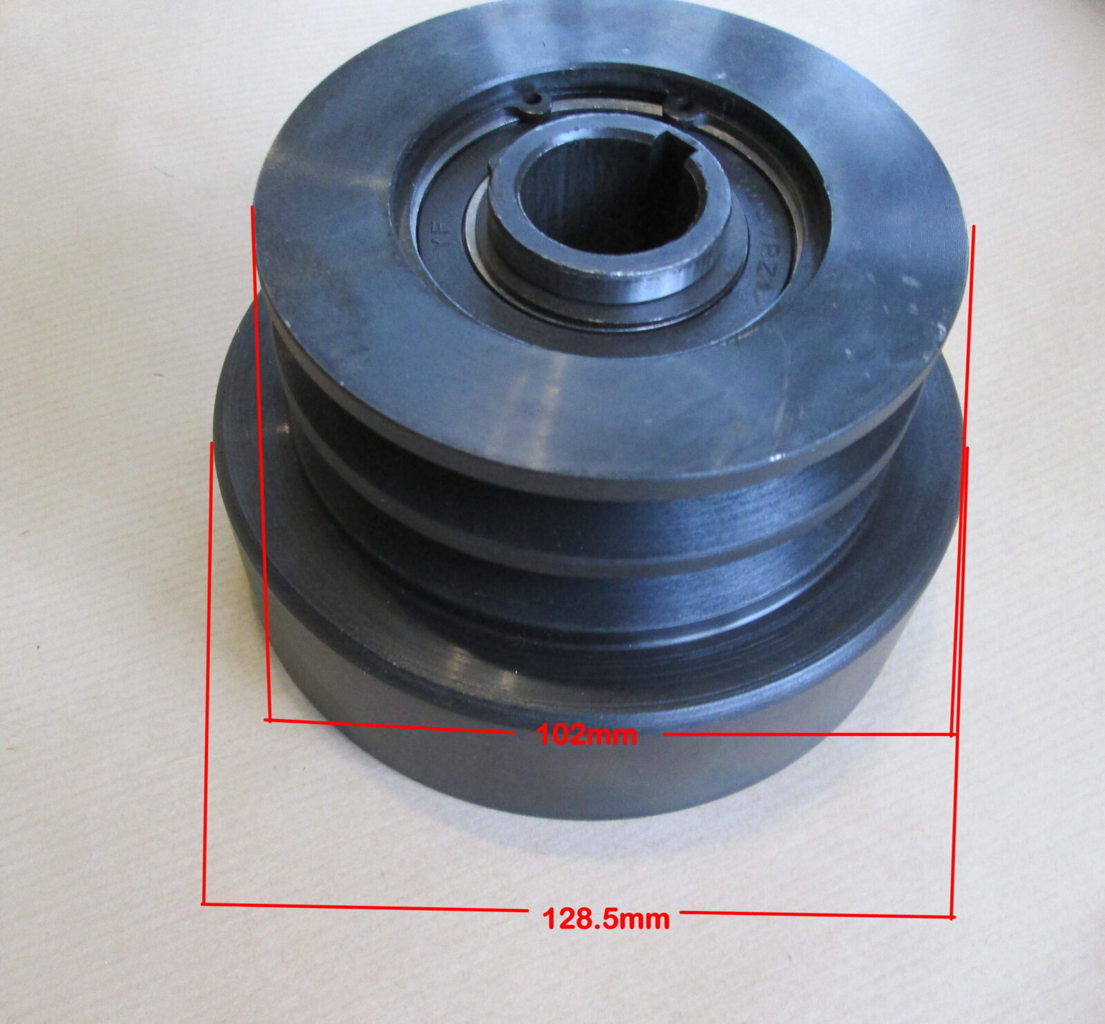 1" clutch Double 'A' profile V belt pulley 16hp 2A 1" - Image 2