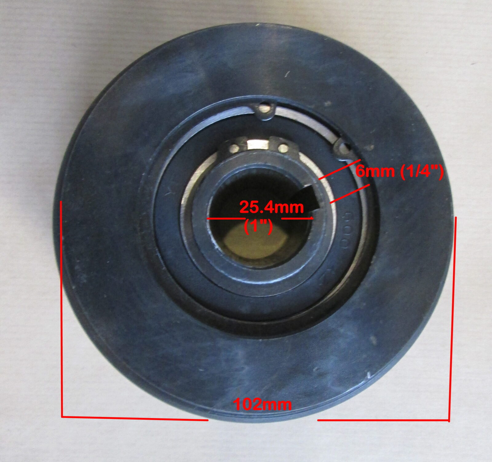 1" clutch Double 'A' profile V belt pulley 16hp 2A 1" - Image 3