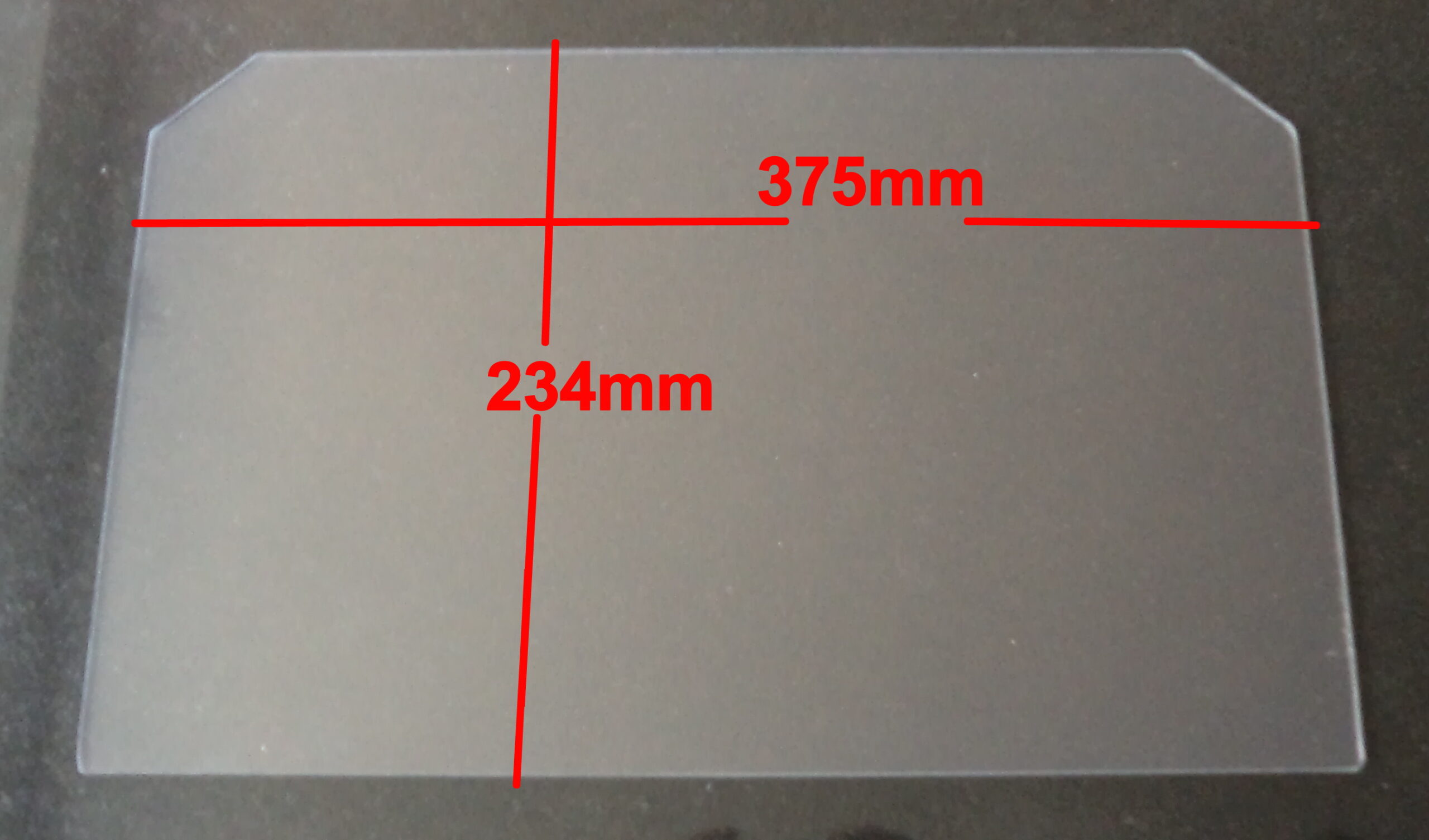 JA031 Woodburning Stove Replacement Glass Pane 375x234mm
